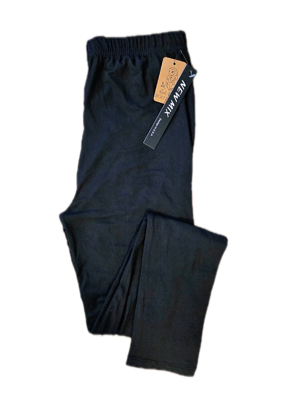 New Mix Women's Black Stretch Leggings with Elastic Waistband